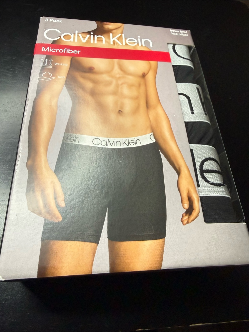 Calvin Klein Men's Black Microfiber Boxer Briefs - 3 Pack